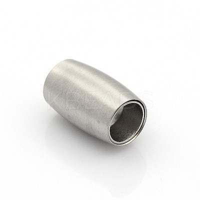 Tarnish Resistant 304 Stainless Steel Matte Surface Magnetic Clasps with Glue-in Ends LS-STAS-O042-A-23-1