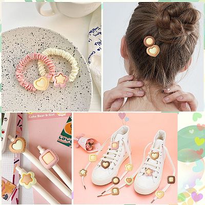 32Pcs 16 Styles Opaque Resin Imitation Food Cabochons CRES-CJ0001-65-1