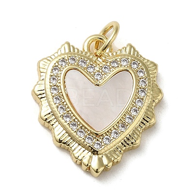 Brass Micro Pave Cubic Zirconia Pendants KK-Q808-25G-1
