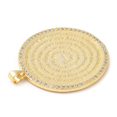 Brass with Cubic Zirconia Pendants KK-K332-16B-G-1