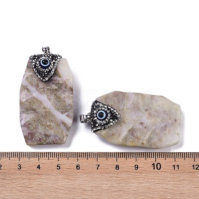 Synthetic Picture Jasper Pendants KK-F868-25P-1