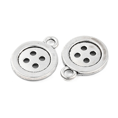 4-Hole Button Tibetan Style Zinc Alloy Charms LS-TIBEP-R334-167AS-RS-1