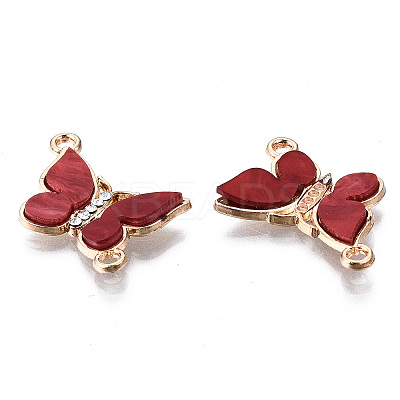 Eco-Friendly Alloy Micro Pave Clear Cubic Zirconia Links Connectors LS-ENAM-Q437-058A-NR-1