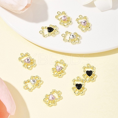 10Pcs Alloy with Rhinestone Pendants ALRI-FS0001-07-1