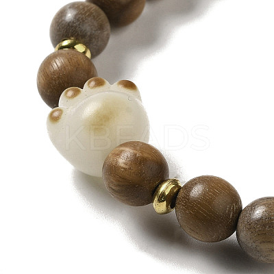 Wood Bead Bracelets BJEW-B080-32-1