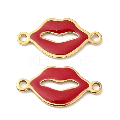 304 Stainless Steel Enamel Connector Charms STAS-H479-02G-05-1