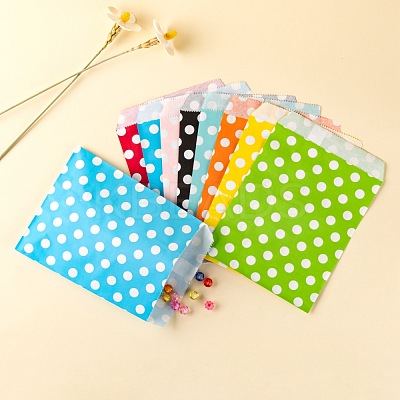80Pcs 8 Colors Eco-Friendly Kraft Paper Bags CARB-LS0001-06A-1