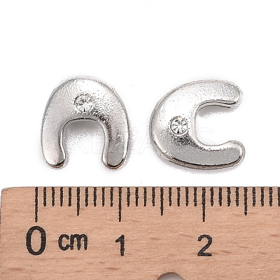 Letter Slider Beads for Watch Band Bracelet Making ALRI-O012-U-NR-1