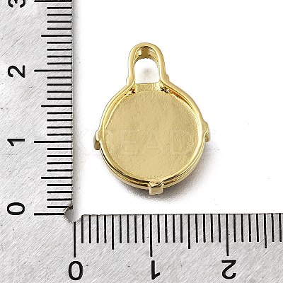 Brass Micro Pave Cubic Zirconia Pendants KK-S523-16G-C-1