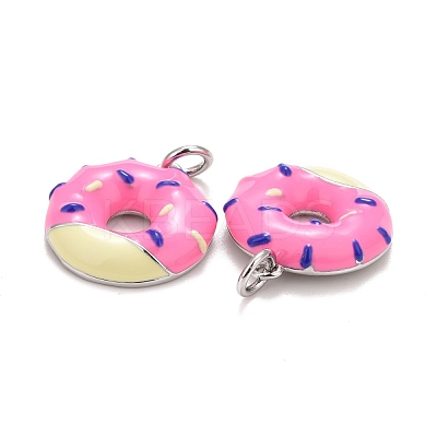 Brass Enamel Pendants KK-O140-06C-P-1