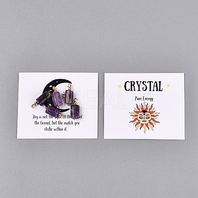 Natural Amethyst Pendants GG-N004-01G-04-1
