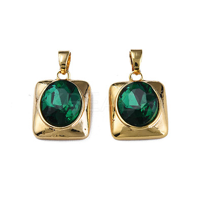 Brass Cubic Zirconia Pendants KK-N233-363-1
