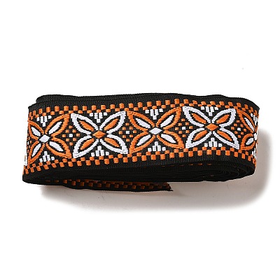 10 Yards Ethnic Style Embroidery Polyester Ribbons OCOR-XCP0002-19-1