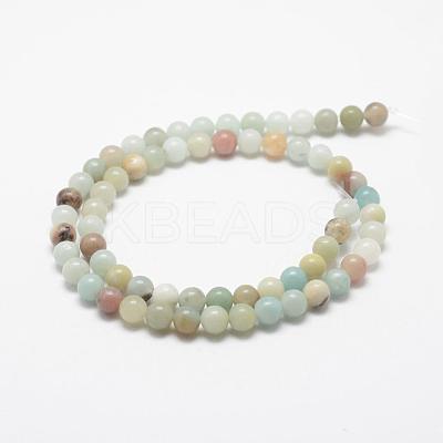 Natural Flower Amazonite Beads Strands G-G697-F06-4mm-1