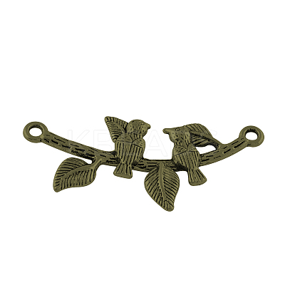Bird & Branch Tibetan Style Alloy Pendants TIBEP-R338-39AS-RS-1