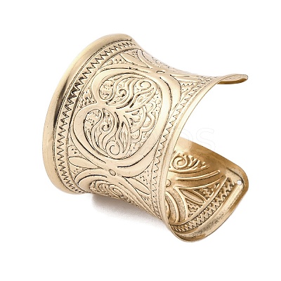Alloy Arm Cuff Bangles Girl Women LS-AJEW-A063-03G-1