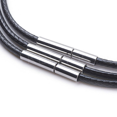 Waxed Cotton Cord Necklace Making MAK-G003-07C-1