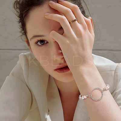 50Pcs Tibetan Style Alloy Linking Rings FIND-UN0002-01AS-1
