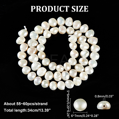 1 Strand Natural Cultured Freshwater Pearl Beads Strands PEAR-PH0001-17-1