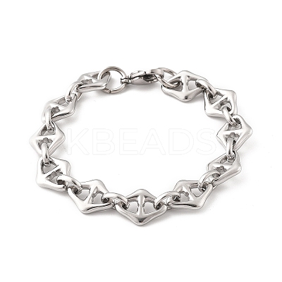 304 Stainless Steel Mariner Link Chain Bracelets for Women BJEW-F488-02P-1