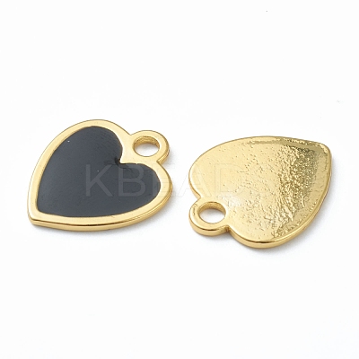 Brass Enamel Pendants KK-B030-09G-1