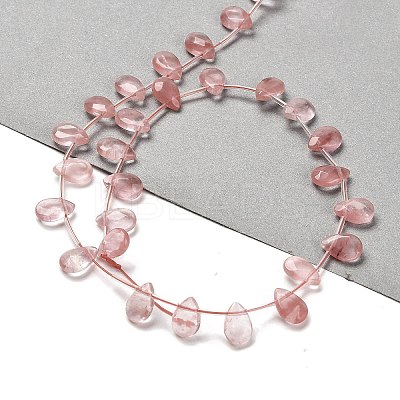 Cherry Quartz Glass Beads Strands G-Q167-A02-01-1