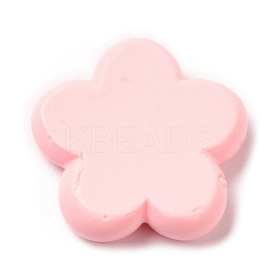Opaque Flower Resin Cabochons LS-RESI-C035-01B-1