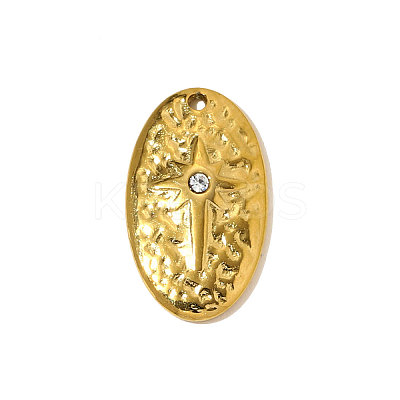 304 Stainless Steel Rhinestone Pendants STAS-OY009-94G-1