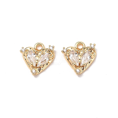 Brass Micro Pave Cubic Zirconia Pendants KK-A259-17G-01-1