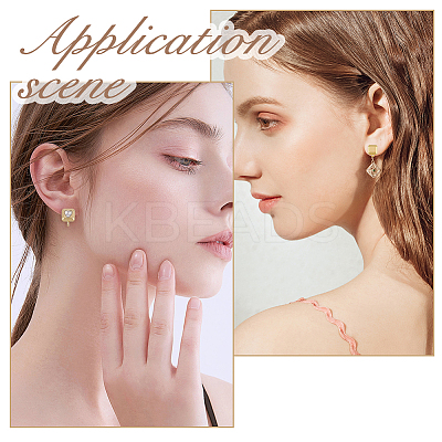 24Pcs 4 Styles Rack Plating Alloy Stud Earring Findings FIND-FH0006-95-1