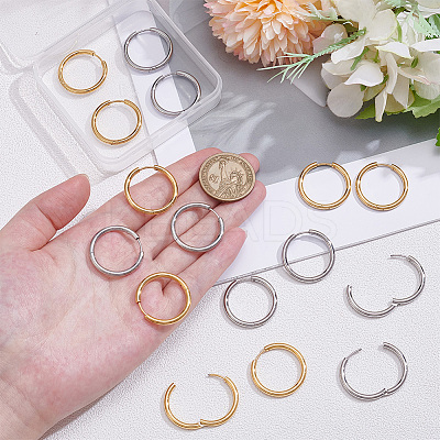 304 Stainless Steel Hoop Earrings EJEW-UN0001-06-1