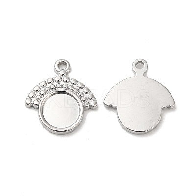 Non-Tarnish 304 Stainless Steel Pendant Cabochon Settings STAS-H214-26P-1