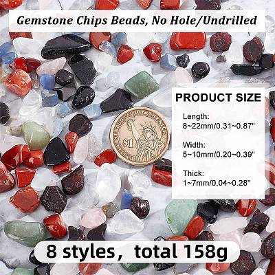 158G 8 Styles Natural Mixed Stone Beads G-NB0004-05-1