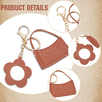 1Pc Portable Imitation Leather Bag Keychain AJEW-CL0001-64A-1