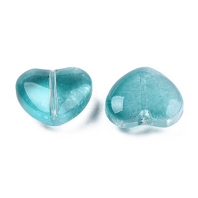 Transparent Spray Painted Glass Beads GLAA-N035-030-C01-1
