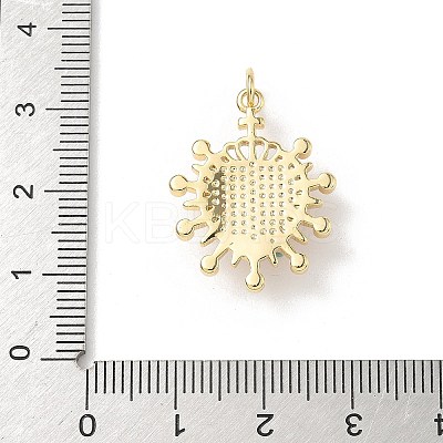 Heart Brass Pendants KK-D426-16A-G-1