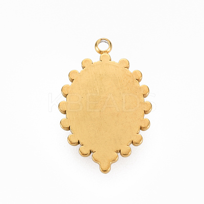 304 Stainless Steel Pendants STAS-N087-42E-1