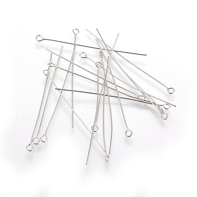 Tarnish Resistant Stainless Steel Eye Pin X-STAS-E013-0.6x50mm-1