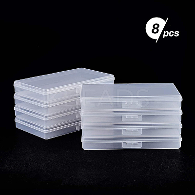Transparent Plastic Bead Containers CON-BC0006-06C-1