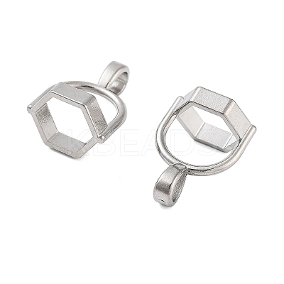 Non-Tarnish 304 Stainless Steel Bead Cap Bails LS-X-STAS-L082-016P-1