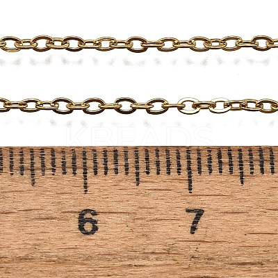 Ion Plating(IP) 304 Stainless Steel Cable Chains Necklaces NJEW-F226-04G-04-1