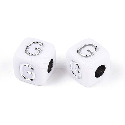 Opaque Acrylic Beads SACR-T035-03G-1