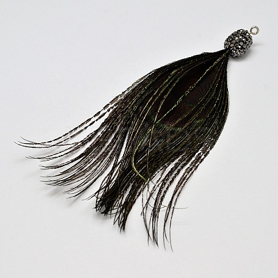 Peacock Feather Big Pendants RB-I074-01-1