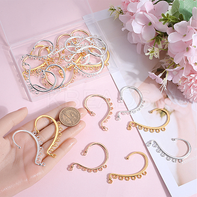 32Pcs 4 Styles Alloy Ear Cuff Findings FIND-SC0009-13-1