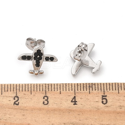304 Stainless Steel Stud Earrings EJEW-F361-09P-1