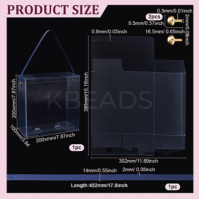 Transparent Plastic Bag Gift Packaging CON-WH0085-104A-1