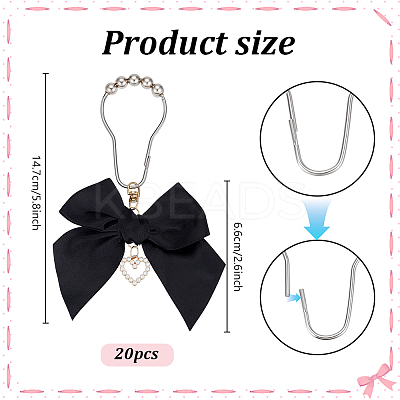 20Pcs Iron Shower Curtain Rings for Bathroom HJEW-PH02202-1