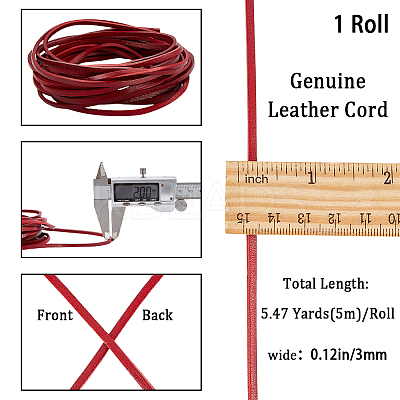 Cowhide Leather Cord WL-WH0008-05A-1