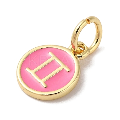 Real 18K Gold Plated Brass Enamel Charms KK-L216-001G-I04-1