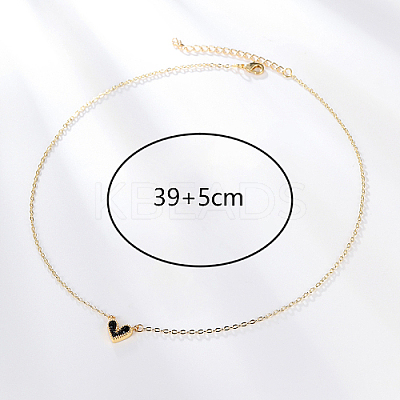 Golden Brass Heart Pendant Necklace for Women LS-WZ0134-1-1-1